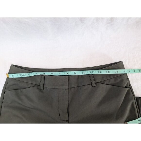 Express Editor pants dark green women's size 4R straight leg mid rise L6 - Picture 7 of 9